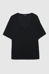 Vale Tee Black Cashmere Blend