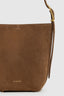Elly Medium Bucket Bag Suede Tobacco