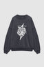 Miles Sweatshirt Tiger Washed Black