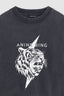 Miles Sweatshirt Tiger Washed Black