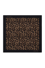 York Scarf Black And Brown Leopard
