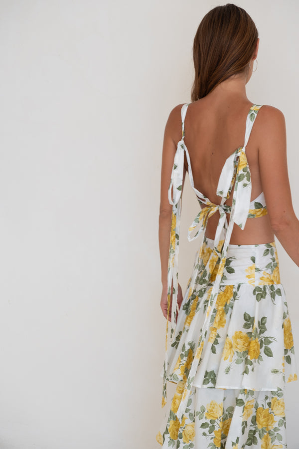 Cabo Crop Yellow Liberty Floral