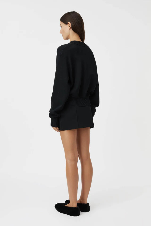 Amedeo Knit Mini Skirt Black