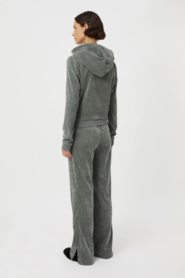 Aneta Velour Hoodie Agave