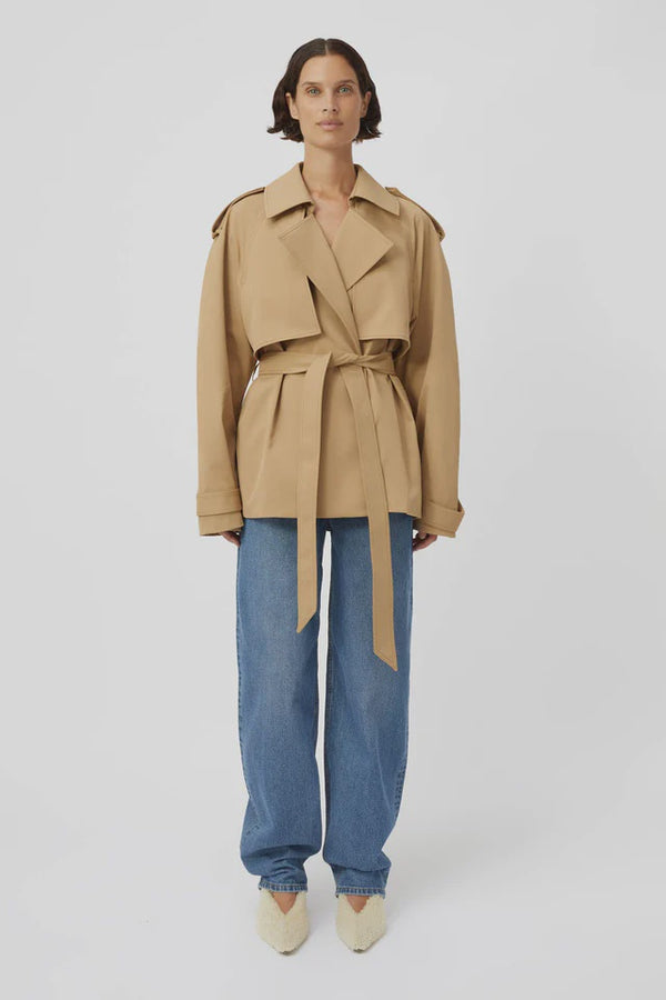 Burdock Trench Jacket Latte Beige