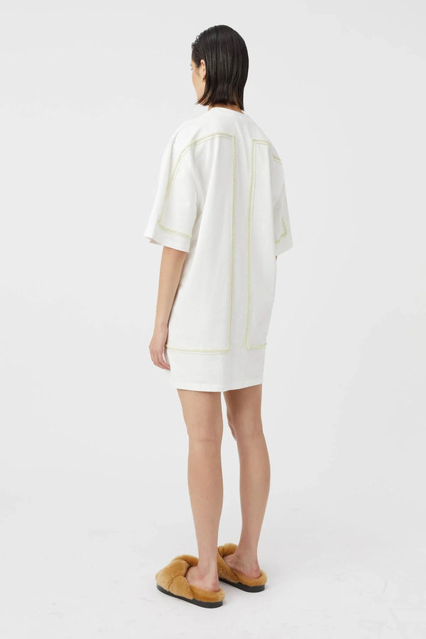 Fortuna Mini Tee Dress Soft White