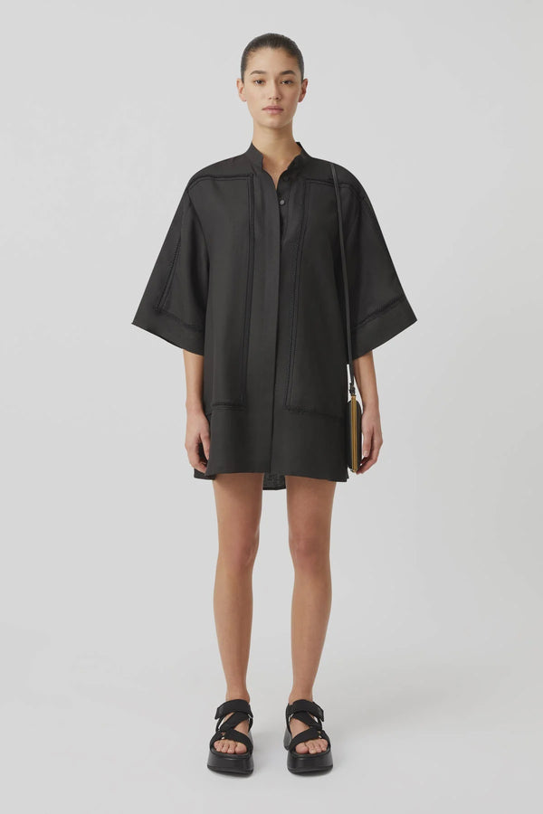 Fortuna Shirt Dress Black