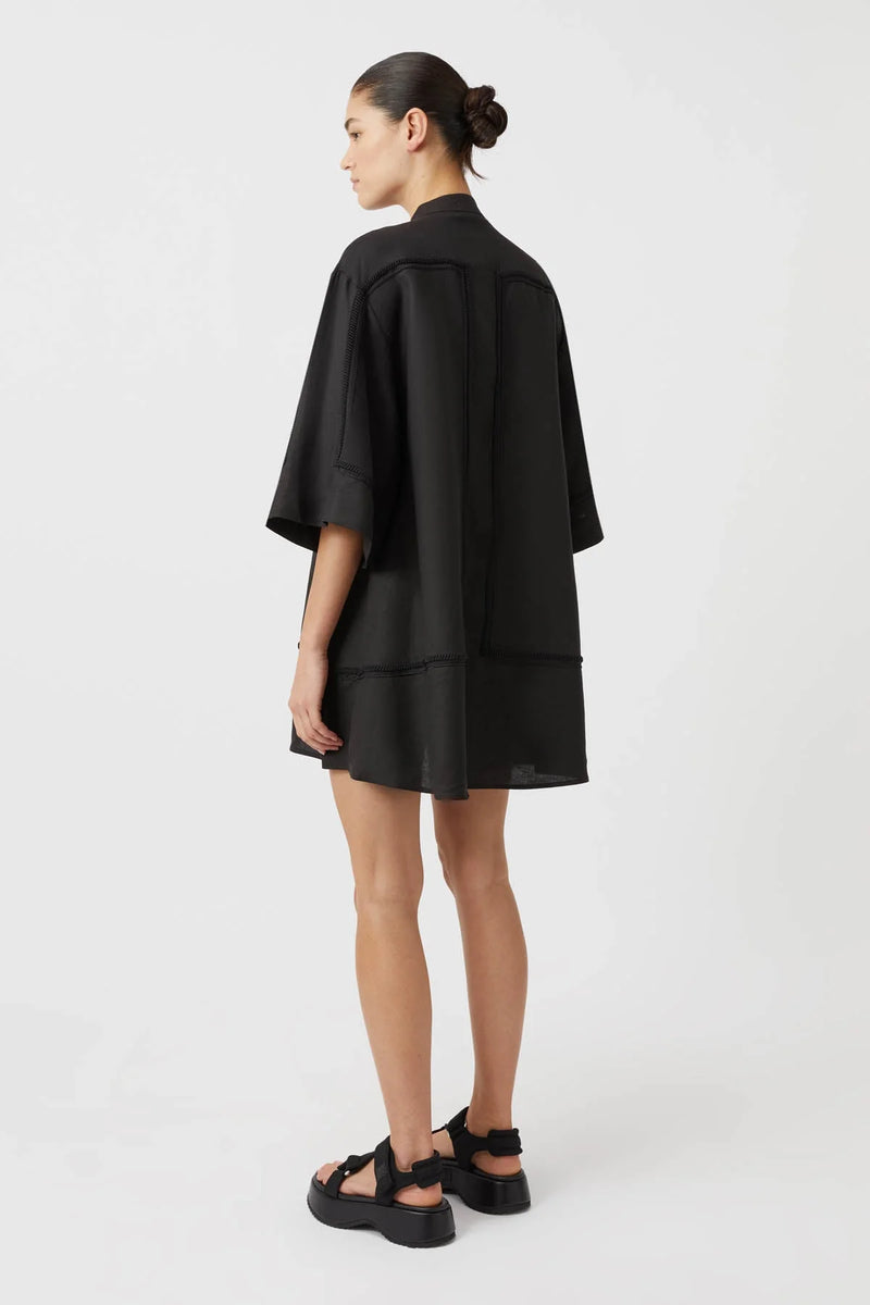 Fortuna Shirt Dress Black