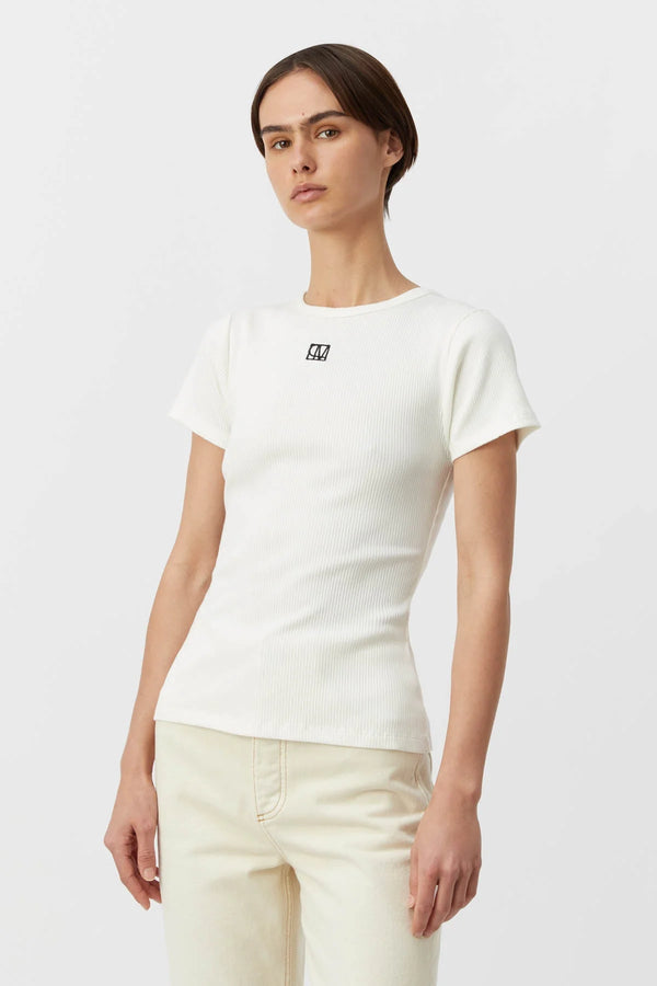 Nora Fitted Tee Soft White