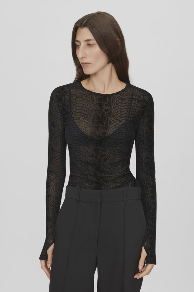 Figue Long Sleeve Top Slate