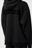 Grid Flocking Logo Hoodie Black