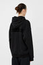 Grid Flocking Logo Hoodie Black
