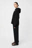 Grid Flocking Logo Hoodie Black