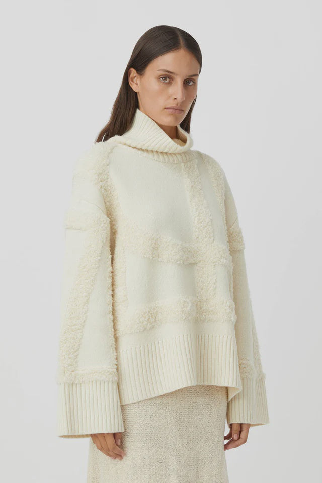 Obsidian Turtleneck Jumper Shearling