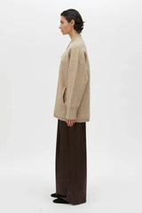 Rohan Boiled Merino Knit Cardigan Oatmeal Melange