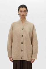 Rohan Boiled Merino Knit Cardigan Oatmeal Melange