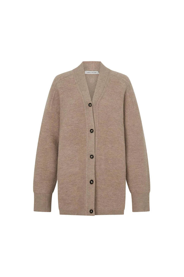 Rohan Boiled Merino Knit Cardigan Oatmeal Melange