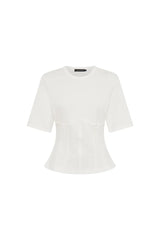 Umber Corset Tee Soft White