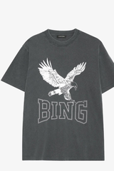 Lili Tee Retro Eagle Washed Black