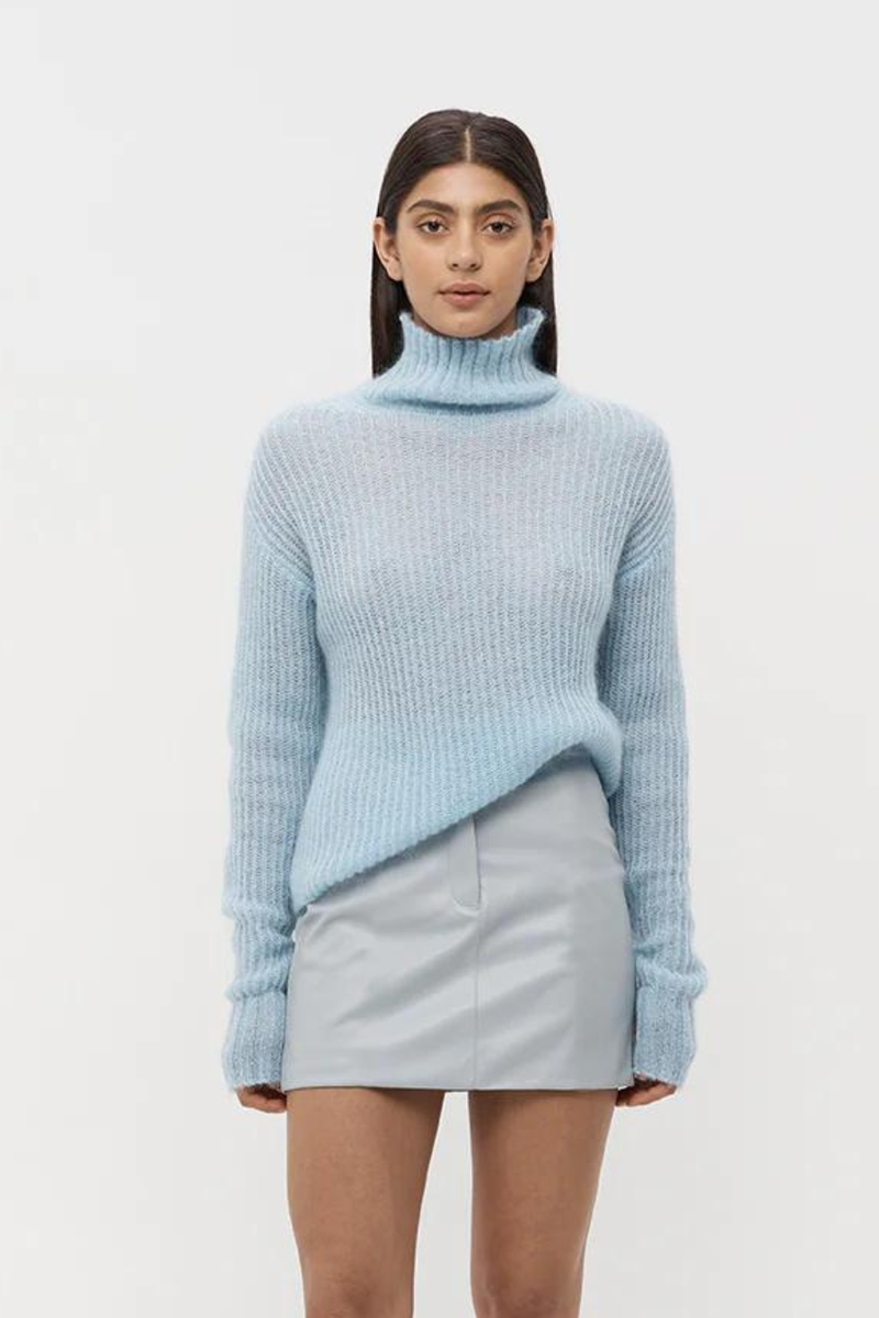 Ida Mohair Wool Knit Ice Blue