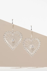 Amor Earrings Sterling Silver - White Zircon