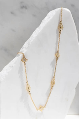 Ayllu Necklace Gold - White Zircon