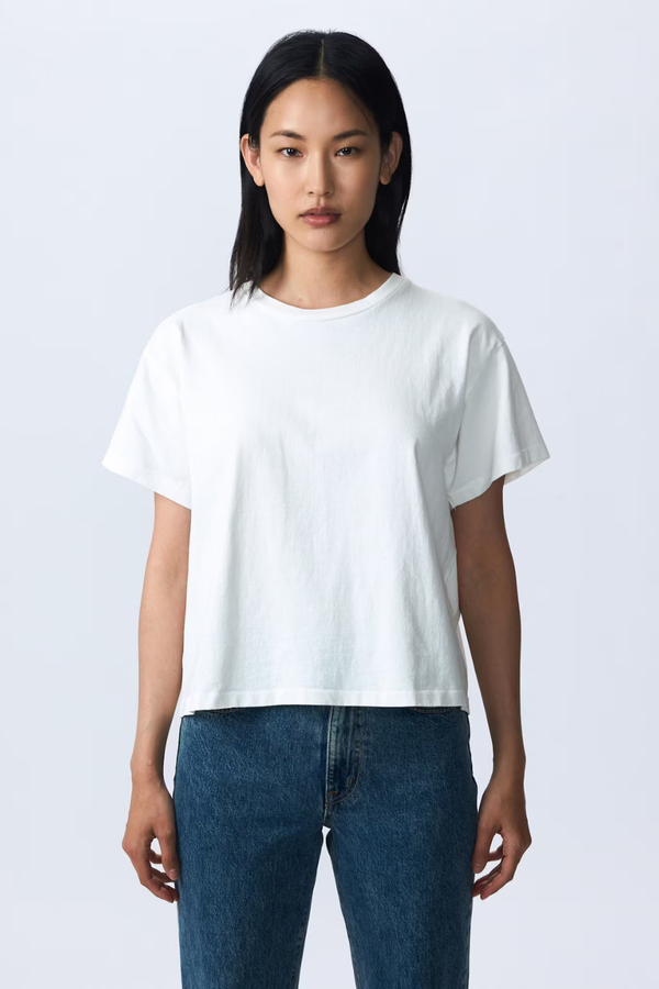 Square Tee Natural White