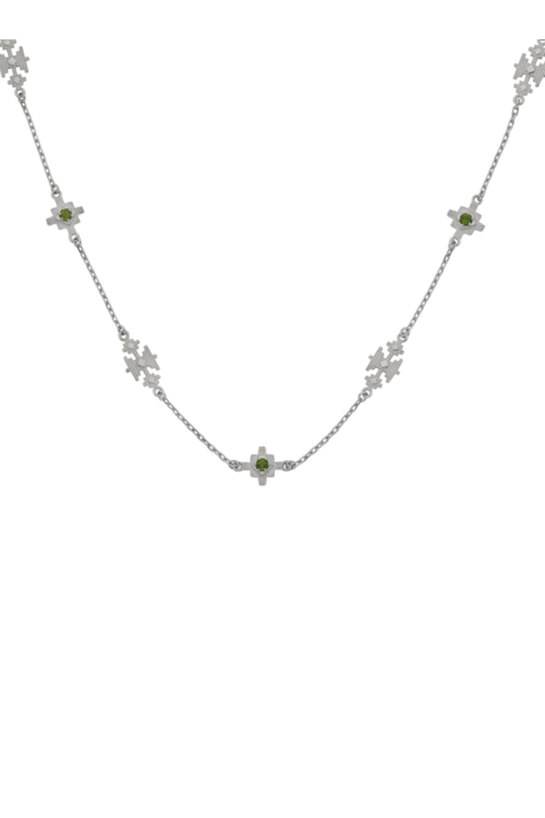 Ayllu Necklace Sterling Silver - Chrome Diopside