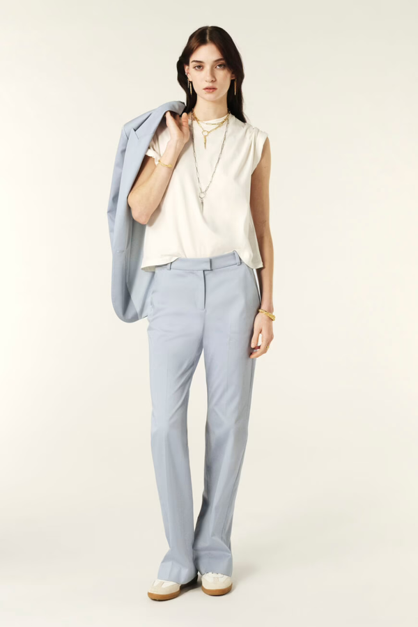 John Flared Trousers Light Blue