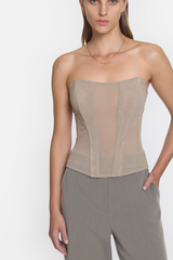 Burlesque Bustier Smoke Grey