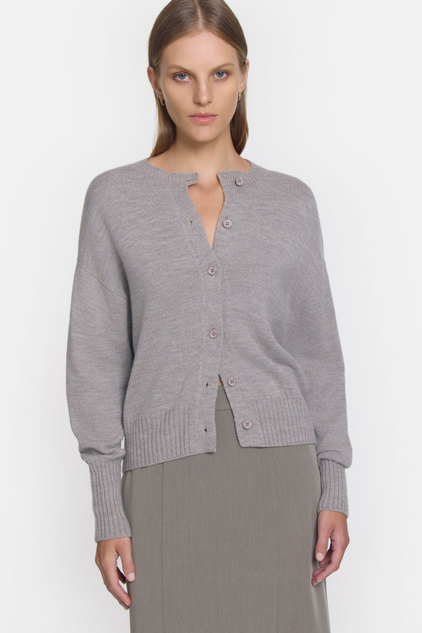 Hart Merino Cardigan Stone Grey