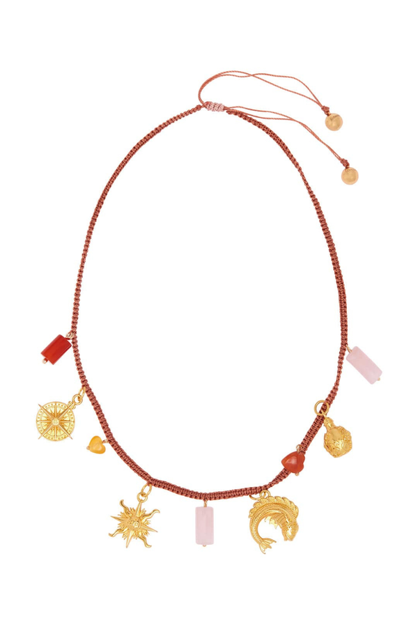 Curio Collector Macrame Necklace Gold