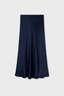 Silk Laundry Long Bias Cut Skirt Midnight