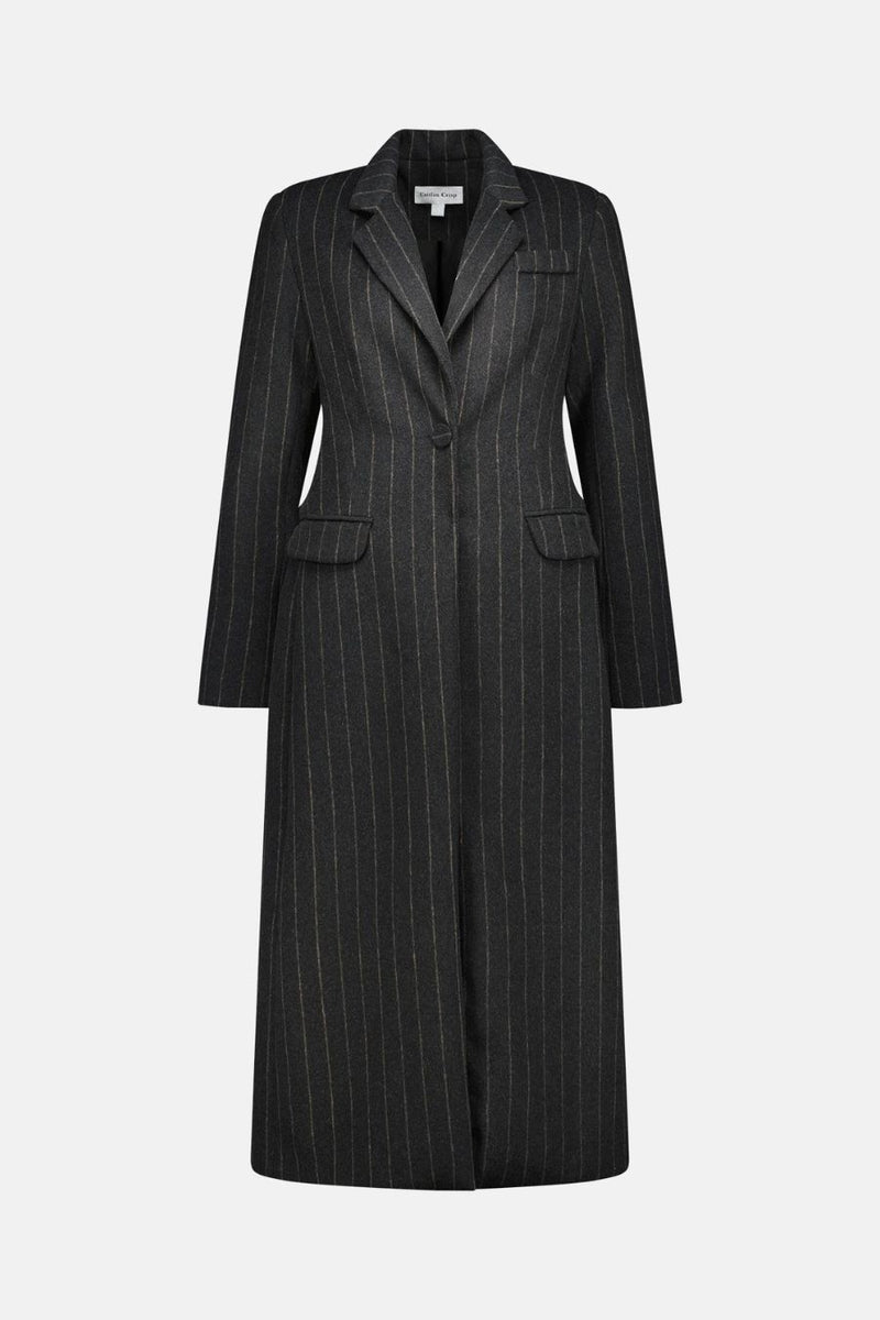 Vice Coat Charcoal Stripe