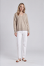 Cooper V Neck Cashmere Jumper Beige