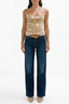 Calista Cowl Neck Cami Champagne Sequin