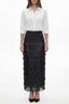 Sevigne Fringe Maxi Skirt Black
