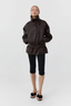 Leather Cinch Jacket Chocolate