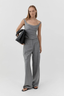 Wool Draped Bodice Cobblestone