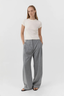 Pleat Slouch Pants Cobblestone