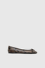 Bow Ballet Flat Python Embossed