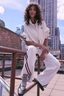 Valentina Jersey Zip Thru Cream/ Burgundy