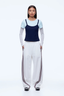 Valentina Jersey Pant Cream/ Burgundy