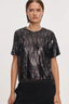 Cher Sequin Top Black