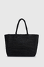Valencia Straw Tote Black