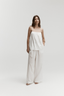 Gathered Voile Trouser Ivory