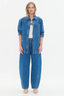 Rylan LS Denim Shirt Mid Wash Blue