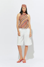 Madrid Halter Top Liquorice Stripe
