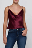 Calista Cowl Neck Cami Merlot Red