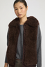 Lambskin and Merino Gilet Mocha